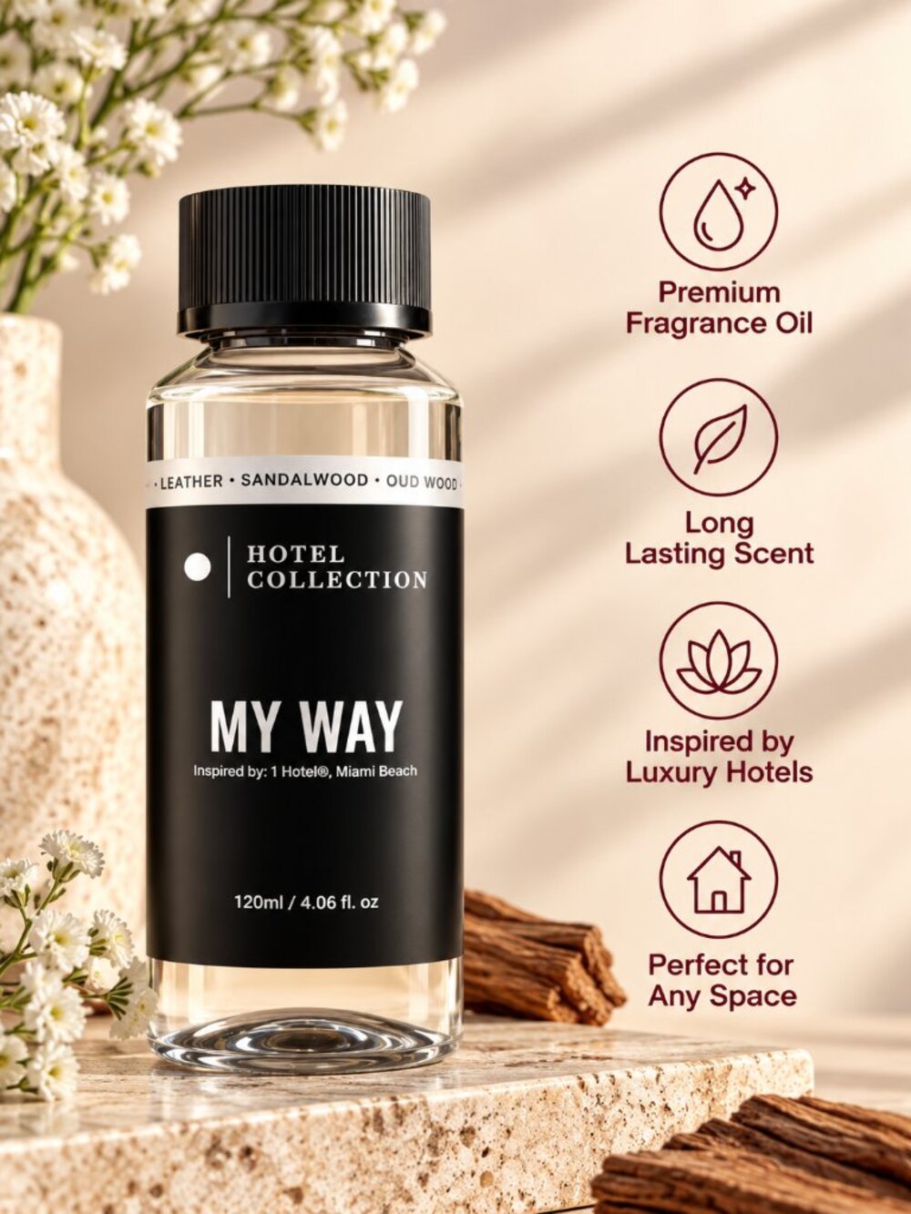 My Way 120ml Fragrance Oil | Hotel Collection Inspired by 1 Hotel Miami Beach